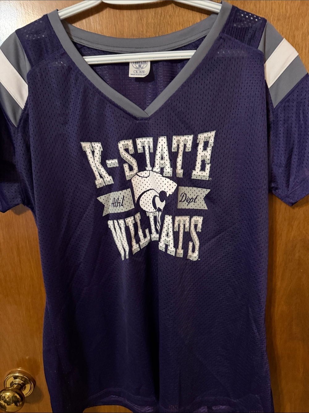 Rivalry Threads Purple K-State Wildcats V-Neck Jersey